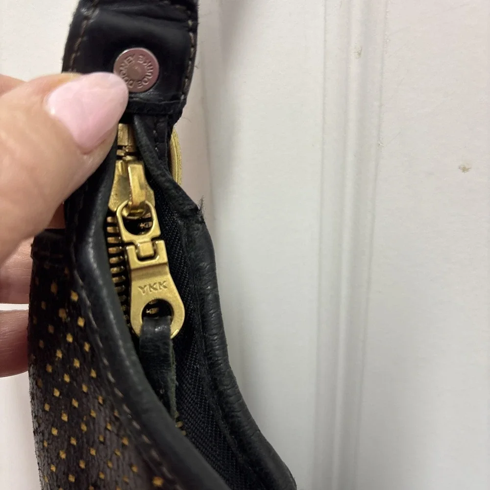 Dooney and‎ Bourke | Black and Gold Women's Bag, Vintage Cabrio Leather Hobo